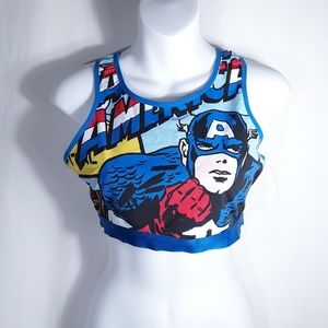 Marvel Intimates & Sleepwear - Marvel Captain America Avengers Sports Bra NWOT LG Marvel Intimates & Sleepwear - Marvel Captain America Avengers Sports Bra NWOT LG